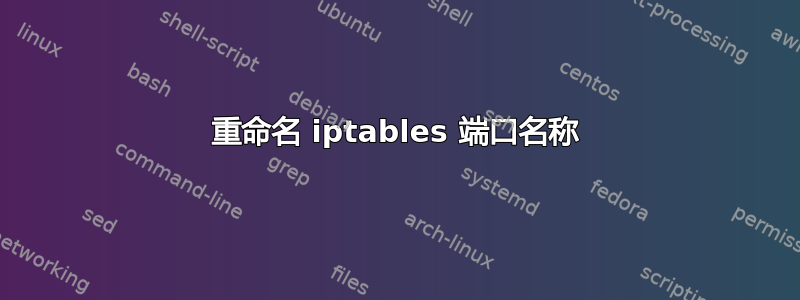 重命名 iptables 端口名称