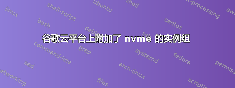 谷歌云平台上附加了 nvme 的实例组