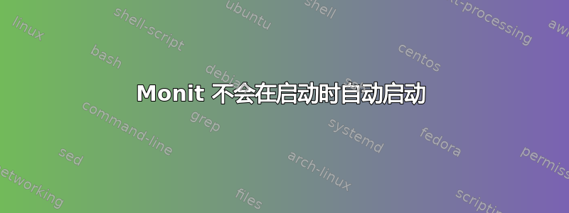 Monit 不会在启动时自动启动