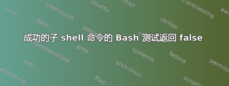 成功的子 shell 命令的 Bash 测试返回 false