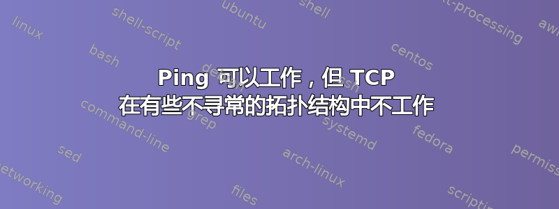 Ping 可以工作，但 TCP 在有些不寻常的拓扑结构中不工作