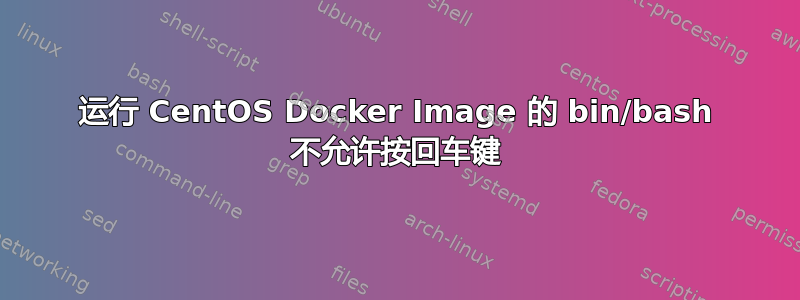 运行 CentOS Docker Image 的 bin/bash 不允许按回车键