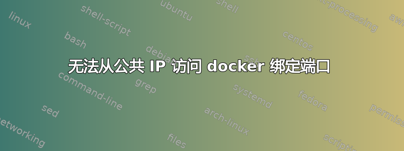 无法从公共 IP 访问 docker 绑定端口