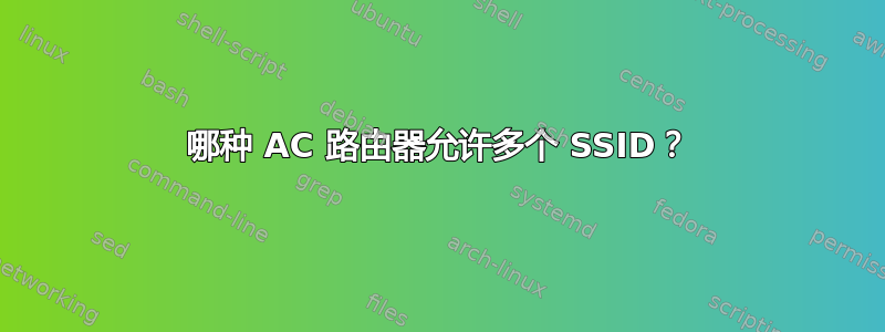 哪种 AC 路由器允许多个 SSID？