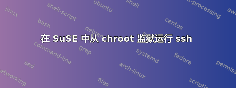 在 SuSE 中从 chroot 监狱运行 ssh