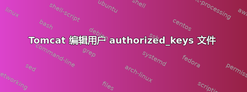 Tomcat 编辑用户 authorized_keys 文件