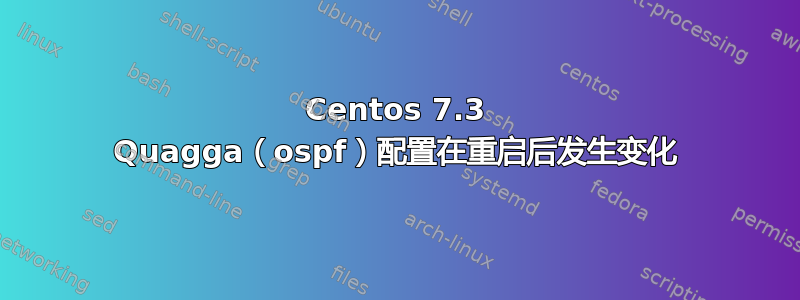 Centos 7.3 Quagga（ospf）配置在重启后发生变化