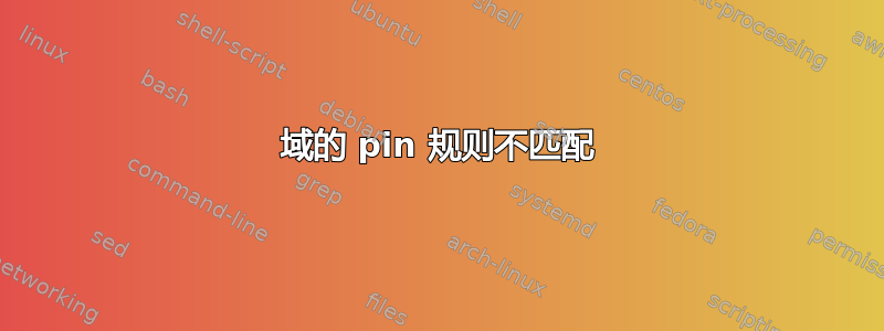 域的 pin 规则不匹配