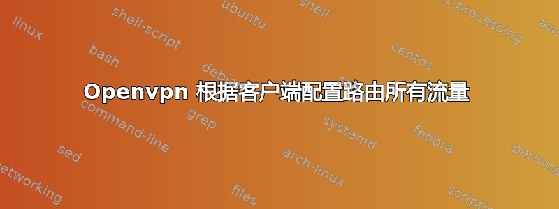 Openvpn 根据客户端配置路由所有流量