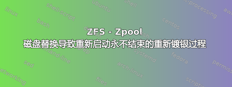 ZFS - Zpool 磁盘替换导致重新启动永不结束的重新镀银过程