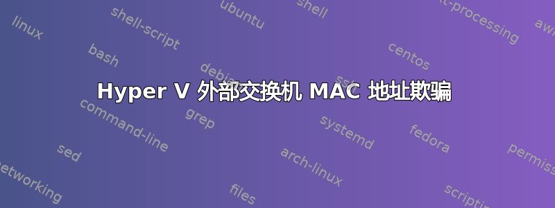 Hyper V 外部交换机 MAC 地址欺骗