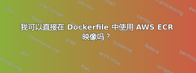 我可以直接在 Dockerfile 中使用 AWS ECR 映像吗？