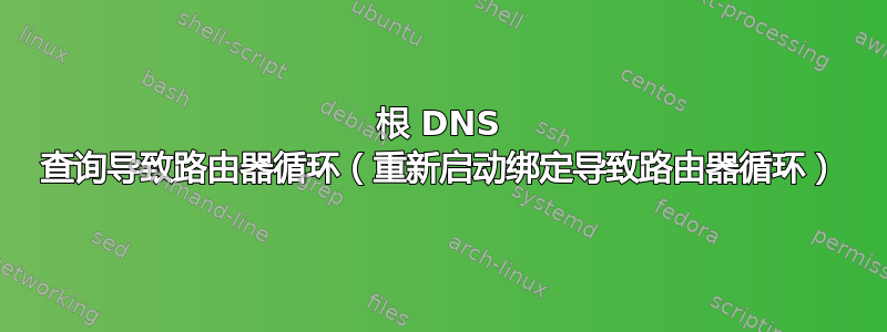 根 DNS 查询导致路由器循环（重新启动绑定导致路由器循环）