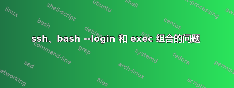 ssh、bash --login 和 exec 组合的问题