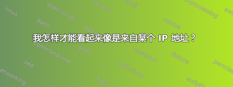 我怎样才能看起来像是来自某个 IP 地址？