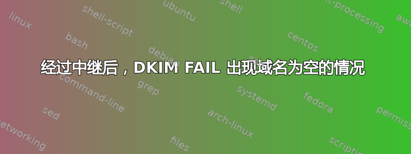 经过中继后，DKIM FAIL 出现域名为空的情况