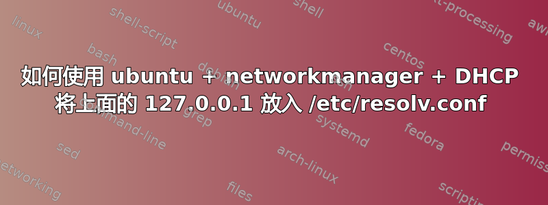 如何使用 ubuntu + networkmanager + DHCP 将上面的 127.0.0.1 放入 /etc/resolv.conf