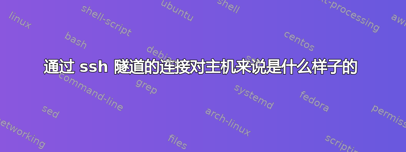 通过 ssh 隧道的连接对主机来说是什么样子的