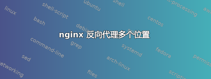 nginx 反向代理多个位置