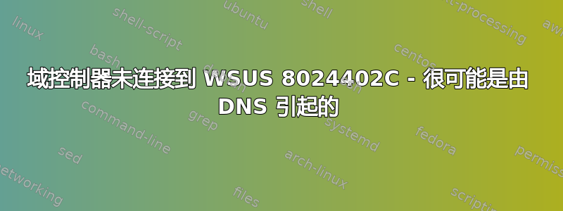 域控制器未连接到 WSUS 8024402C - 很可能是由 DNS 引起的