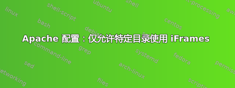 Apache 配置：仅允许特定目录使用 iFrames