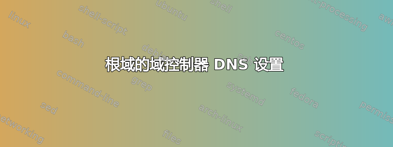 根域的域控制器 DNS 设置