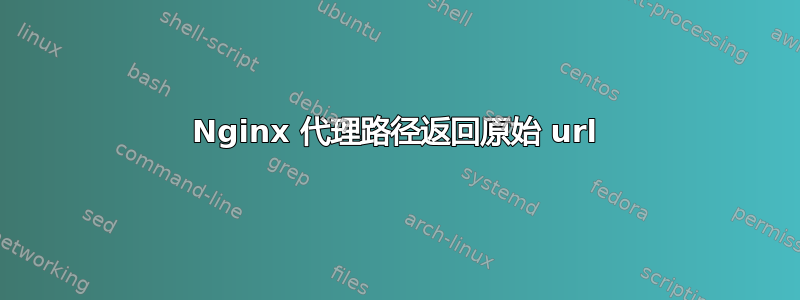 Nginx 代理路径返回原始 url