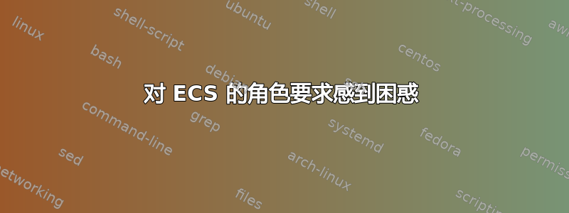 对 ECS 的角色要求感到困惑