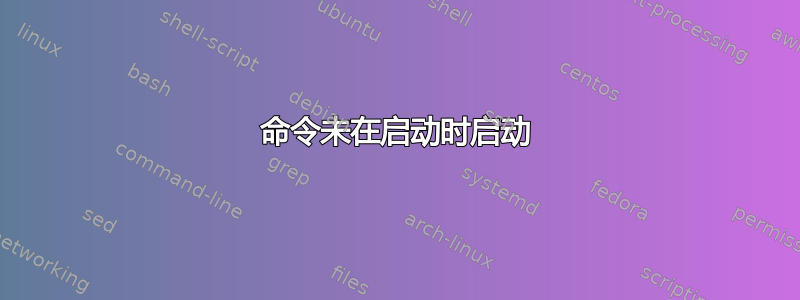 命令未在启动时启动