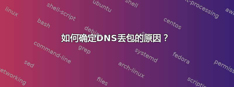 如何确定DNS丢包的原因？