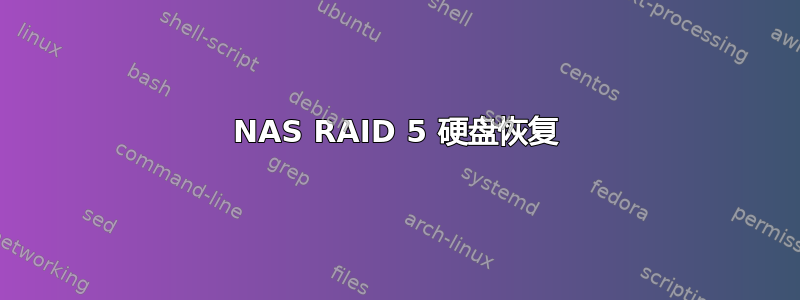 NAS RAID 5 硬盘恢复