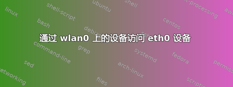 通过 wlan0 上的设备访问 eth0 设备