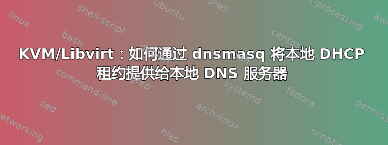 KVM/Libvirt：如何通过 dnsmasq 将本地 DHCP 租约提供给本地 DNS 服务器