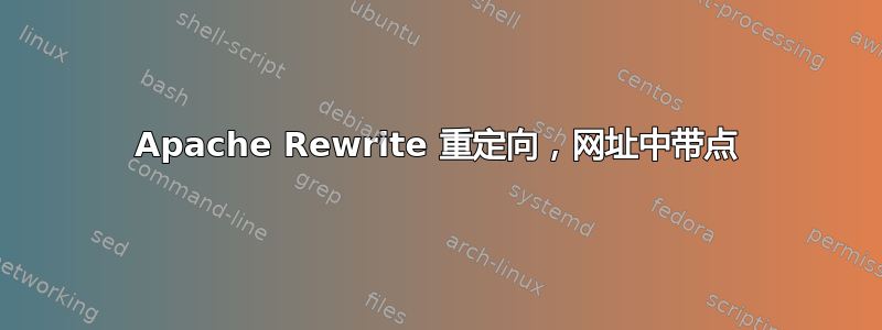 Apache Rewrite 重定向，网址中带点