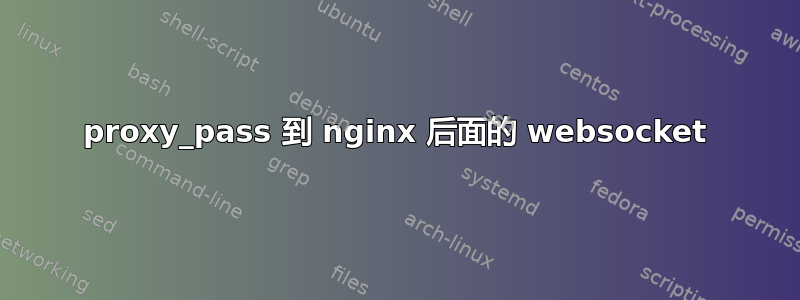 proxy_pass 到 nginx 后面的 websocket