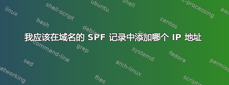 我应该在域名的 SPF 记录中添加哪个 IP 地址