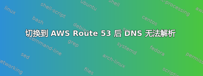 切换到 AWS Route 53 后 DNS 无法解析