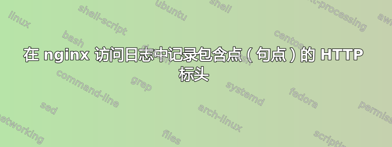 在 nginx 访问日志中记录包含点（句点）的 HTTP 标头