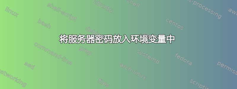 将服务器密码放入环境变量中