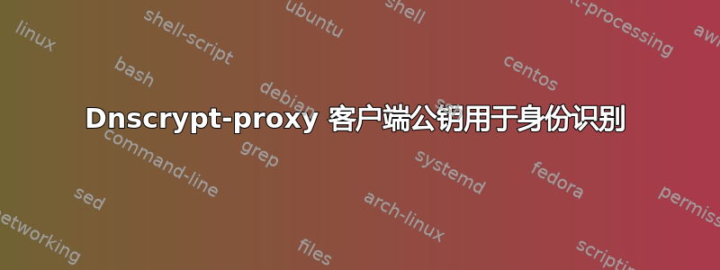 Dnscrypt-proxy 客户端公钥用于身份识别