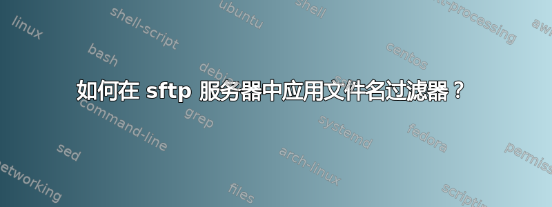 如何在 sftp 服务器中应用文件名过滤器？