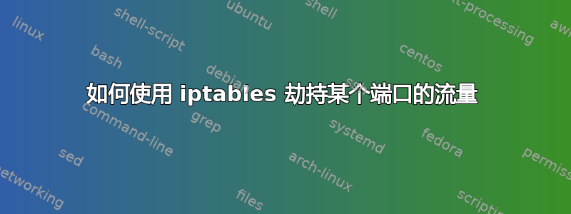 如何使用 iptables 劫持某个端口的流量