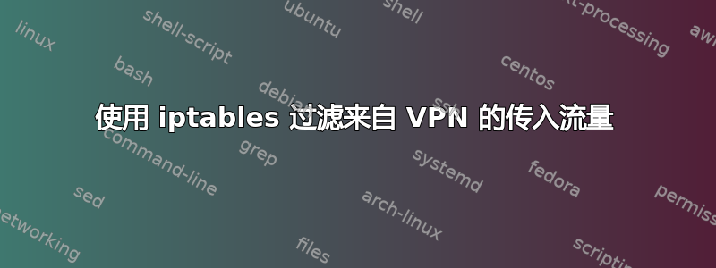 使用 iptables 过滤来自 VPN 的传入流量