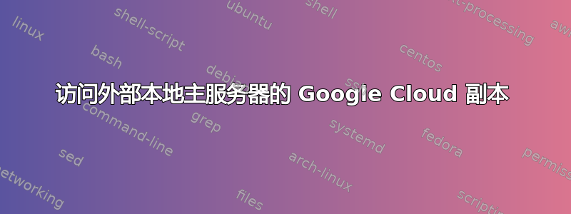 访问外部本地主服务器的 Google Cloud 副本