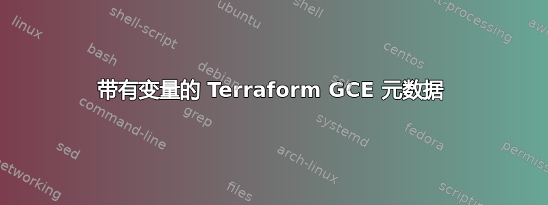 带有变量的 Terraform GCE 元数据