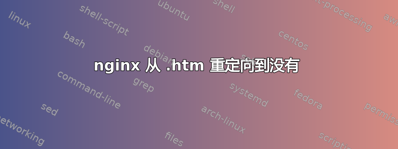 nginx 从 .htm 重定向到没有