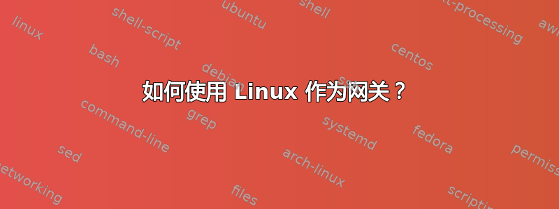 如何使用 Linux 作为网关？