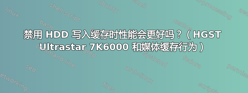 禁用 HDD 写入缓存时性能会更好吗？（HGST Ultrastar 7K6000 和媒体缓存行为）