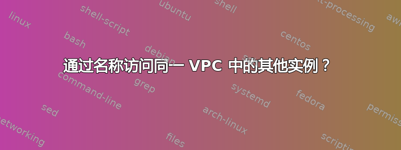 通过名称访问同一 VPC 中的其他实例？