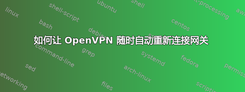 如何让 OpenVPN 随时自动重新连接网关